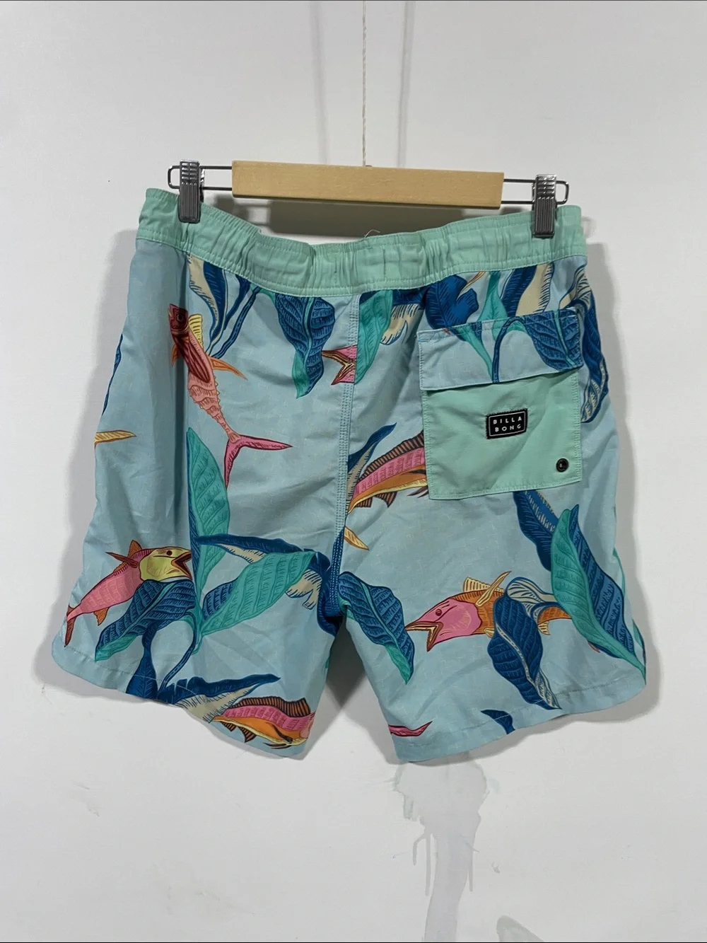 Billabong Men’s Light Blue Tropical Fish Board Shorts
